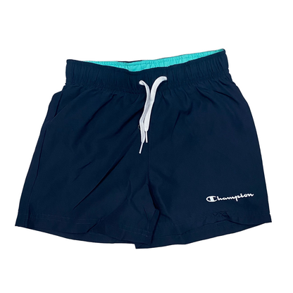Champion completo da ragazzo maglietta manica corta e pantaloncino Boxer mare 306792 BS049 verde smeraldo-blu