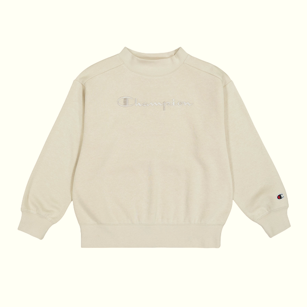 Champion felpa con girocollo da bambina 405035 MS016 beige