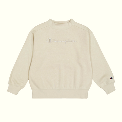 Champion felpa con girocollo da bambina 405035 MS016 beige