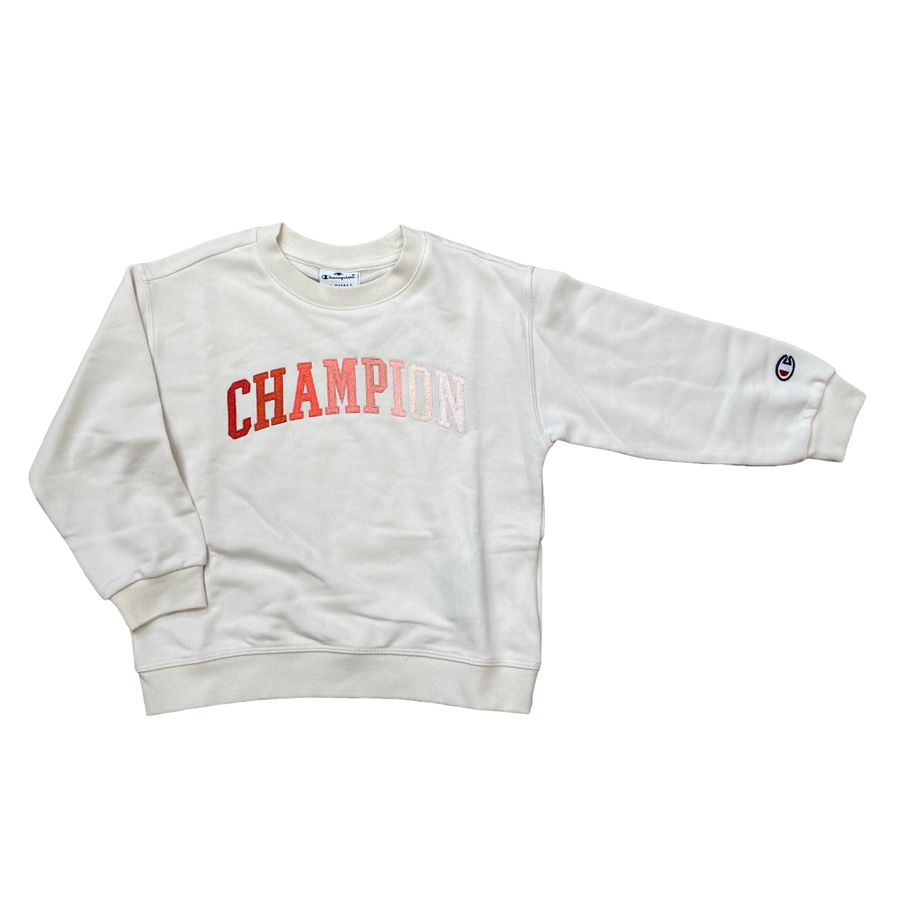 Champion felpa girocollo da ragazza 404984 ES001 beige chiaro