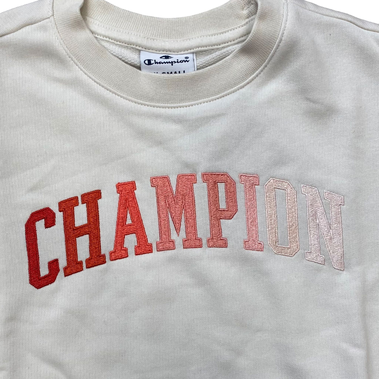Champion felpa girocollo da ragazza 404984 ES001 beige chiaro