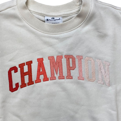 Champion felpa girocollo da ragazza 404984 ES001 beige chiaro