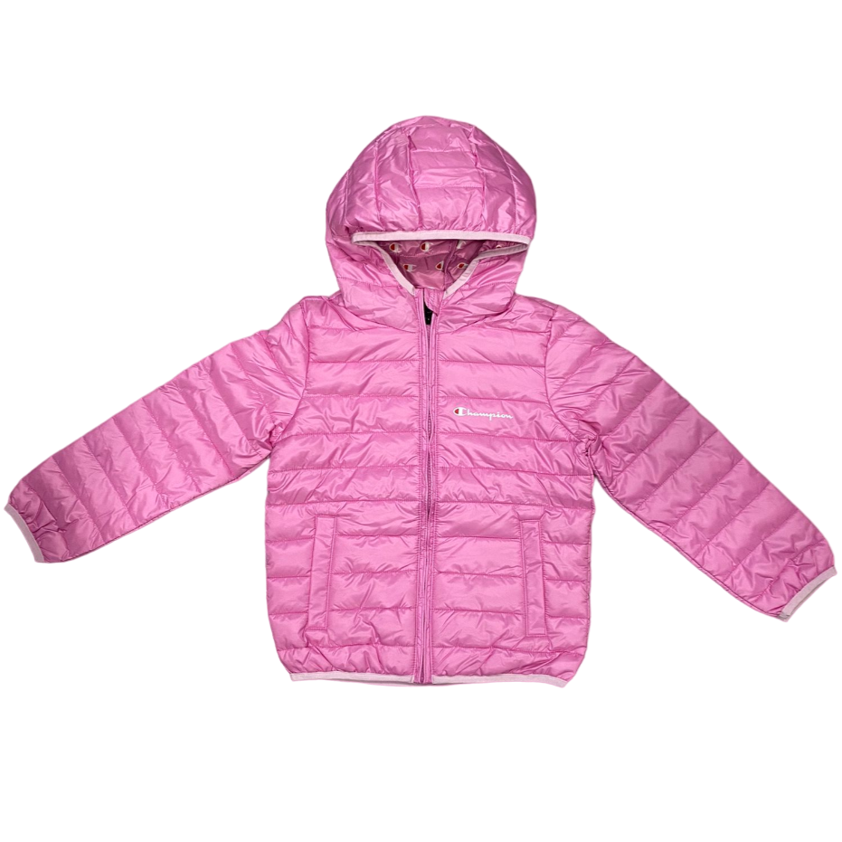Champion giubbino con cappuccio da ragazza 306773 rosa