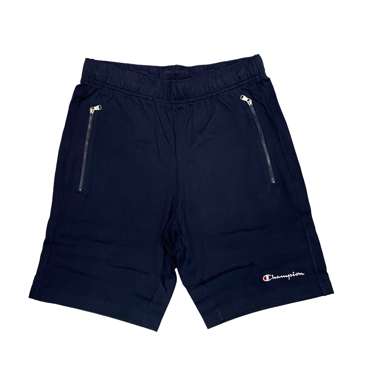 Champion pantaloncino sportivo da uomo in cotone con tasche con cerniera 219929 KK001 blu