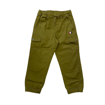 Champion pantalone sportivo Cargo con elastico e tasconi da ragazzo 306767 GS573 verde oliva