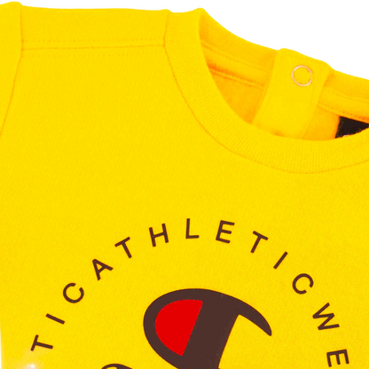 Champion tuta da bambino con felpa girocollo 306847 YS079 giallo-blu