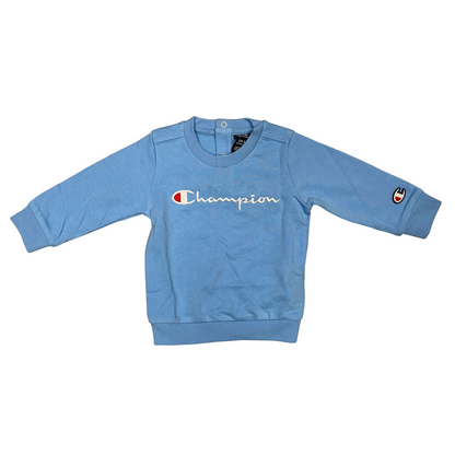 Champion tuta in cotone da bambino 306780 celeste nero