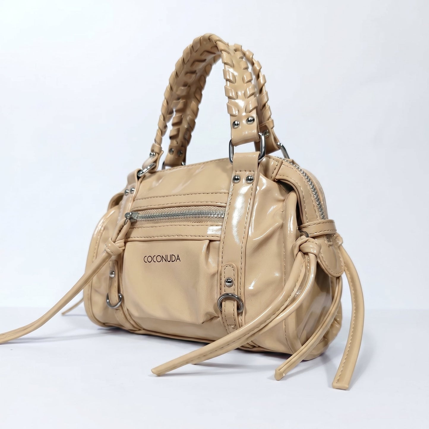 Coconuda Mini Bauletto con Manici Intrecciati e Frange