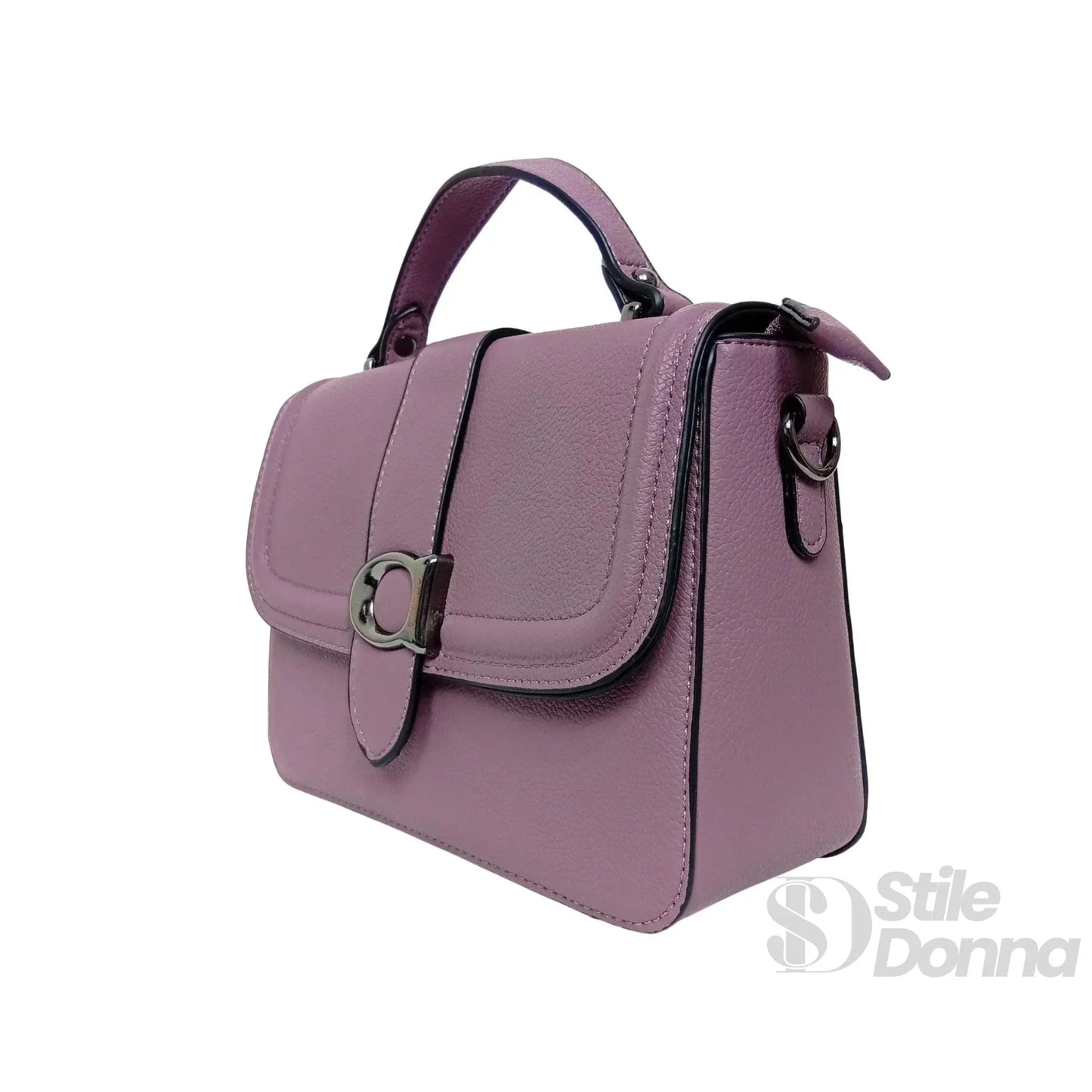 Charro Borsa a Spalla Rigida in Ecopelle con Design Minimalista