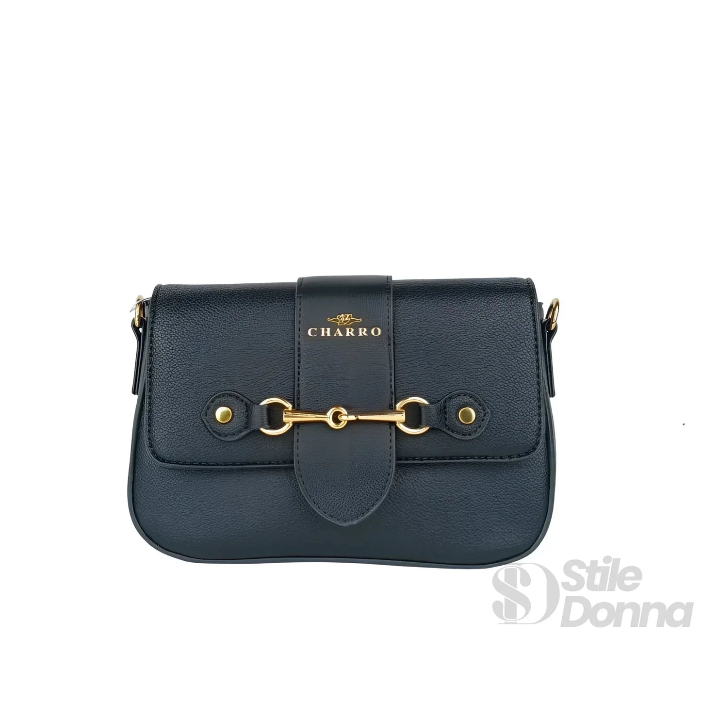 Charro Borsa a Tracolla Crossbody in Ecopelle con Finiture Dorate
