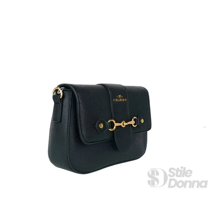 Charro Borsa a Tracolla Crossbody in Ecopelle con Finiture Dorate