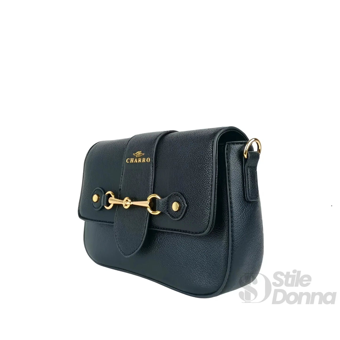Charro Borsa a Tracolla Crossbody in Ecopelle con Finiture Dorate