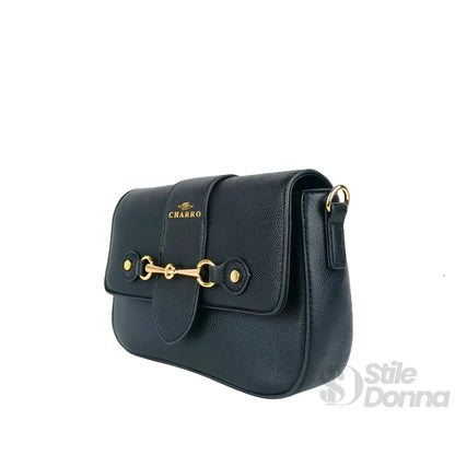 Charro Borsa a Tracolla Crossbody in Ecopelle con Finiture Dorate