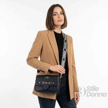 Charro Borsa a Tracolla Crossbody in Ecopelle con Finiture Dorate