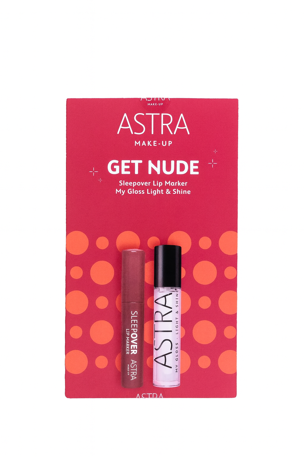 Astra Make-Up Get Nude Kit Lippen Sleepover Lip Marker + My Gloss Light E Shine