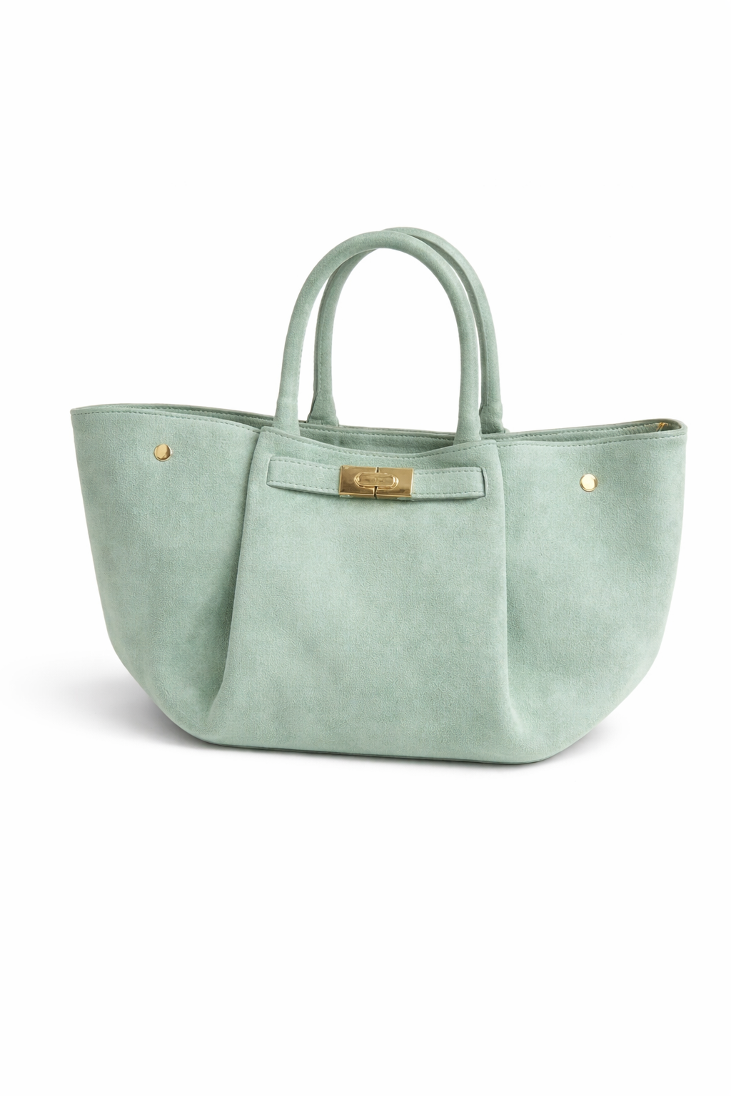 Italian Leather Tote Bag with Elegant Closure by Modex™