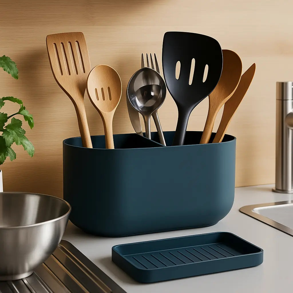COVA: Porta Utensili da Cucina Doppio Scomparto Home Decor