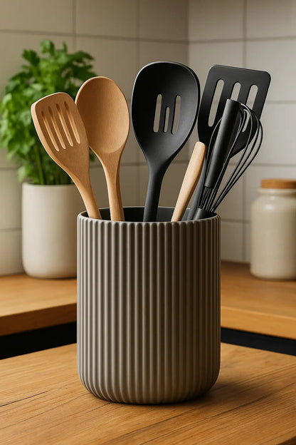 RILIA: Porta Utensili Verticale Scanellato Home Decor