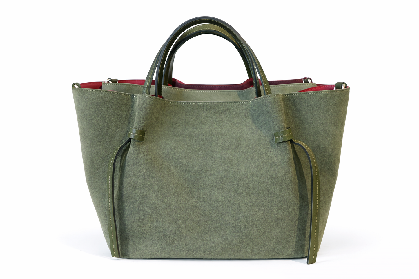 Elegant Suede &amp; Genuine Leather Bag – Premium Italian Quality