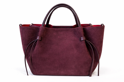 Elegant Suede &amp; Genuine Leather Bag – Premium Italian Quality