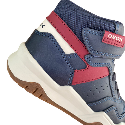 Geox Sneakers alta Junior Perth J367RF 0MEFU C4244 blu-rosso