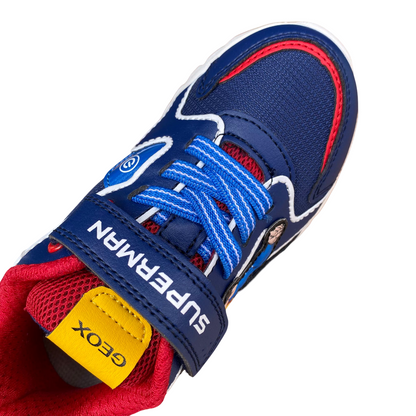Geox scarpa Junior Ciberdron Superman J56LBD 05411 C0200 Blu-Rosso
