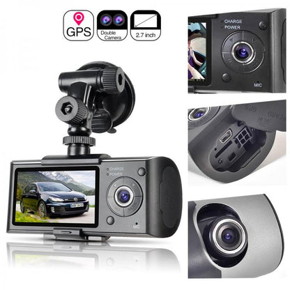 DVR GPS Dual Dashcam Auto Video Recorder Fahrbericht Unfall Monitor