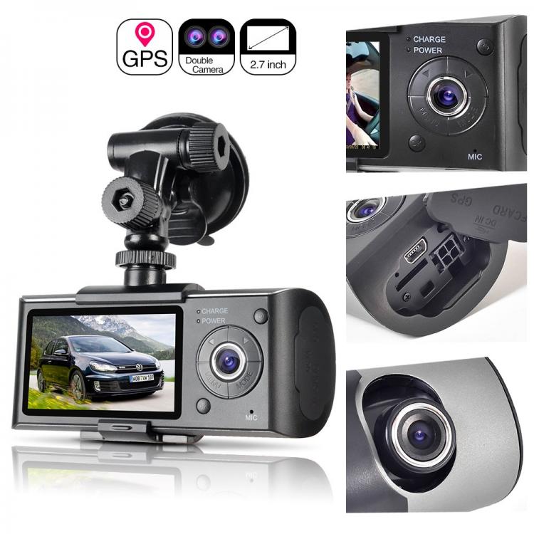 DVR GPS Dual Dashcam Auto Video Recorder Fahrbericht Unfall Monitor