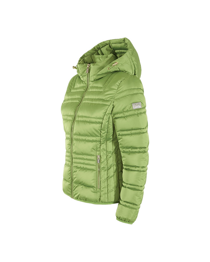Yes Zee piumino da donna trapuntato con cappuccio J007 M800 0900 verde