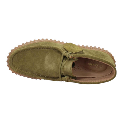 Clarks Scarpa Casual Donna Torhill Moss 26183872 Verde | Nabuk Premium, Suola Scanalata, Comfort Wallabee Vintage