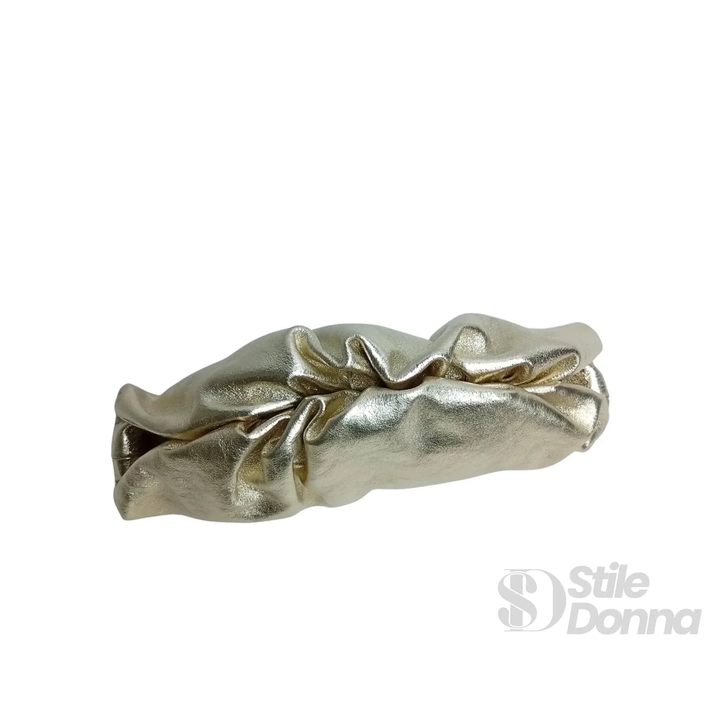 Stile Donna Bags - Romola Clutch Metallizzata in Vera Pelle