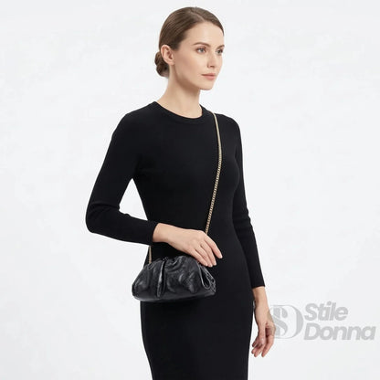 Stile Donna Bags - Romola Clutch Metallizzata in Vera Pelle
