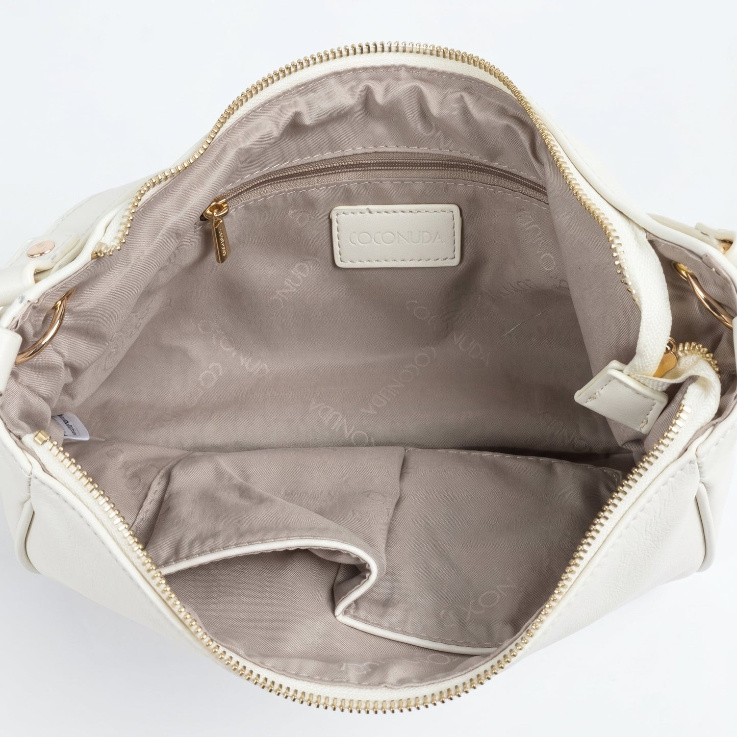 Coconuda Borsa Hobo a Tracolla con Frange e Dettagli Dorati