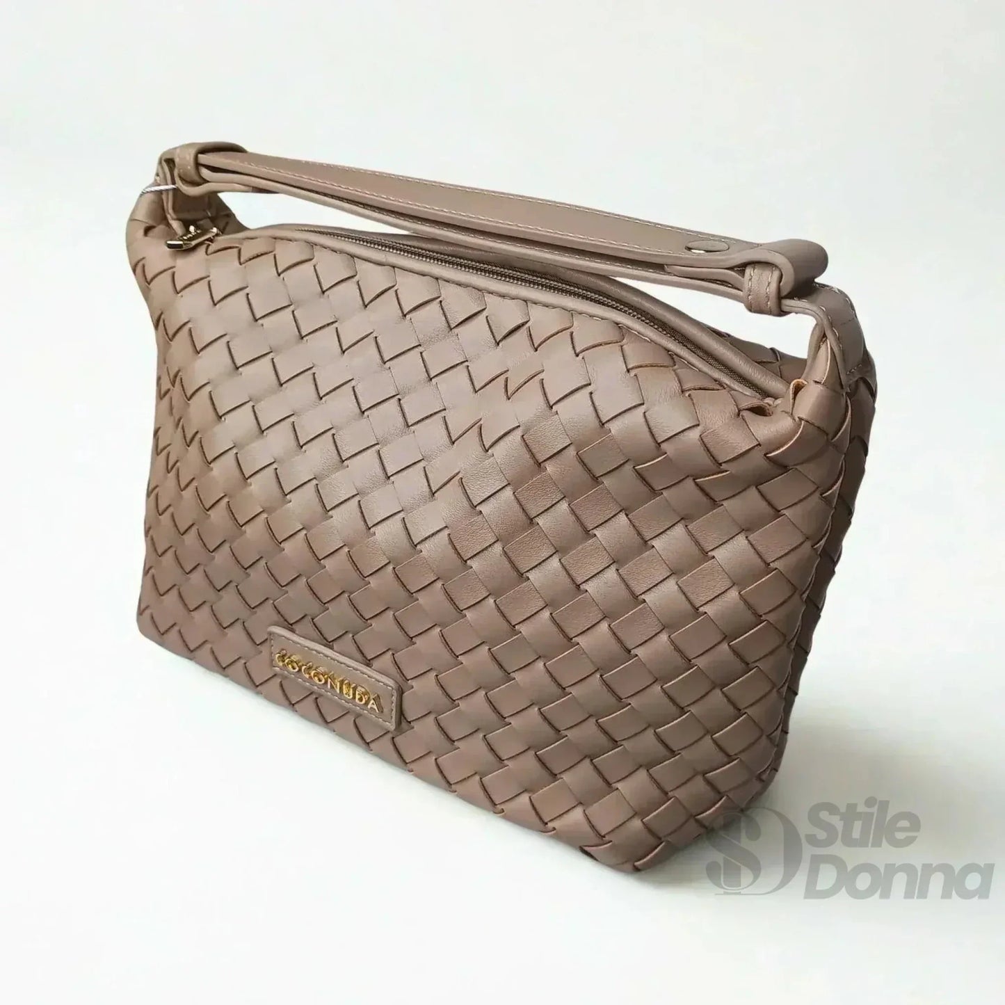 Coconuda Borsa Intrecciata in Ecopelle con Manico