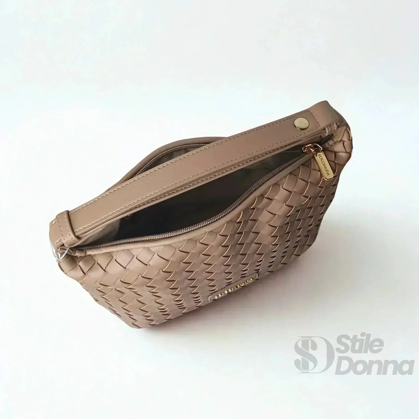 Coconuda Borsa Intrecciata in Ecopelle con Manico