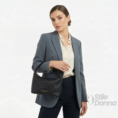 Coconuda Borsa Intrecciata in Ecopelle con Manico