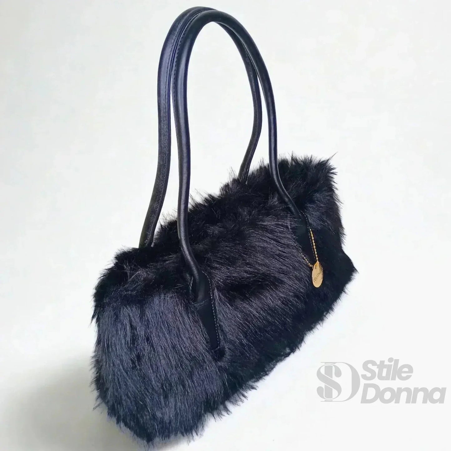 Coconuda Borsa a Mano in Ecopelle e Pelliccia Sintetica