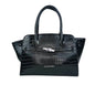 Coconuda Black Glossy Patent Leather Handbag with Handles