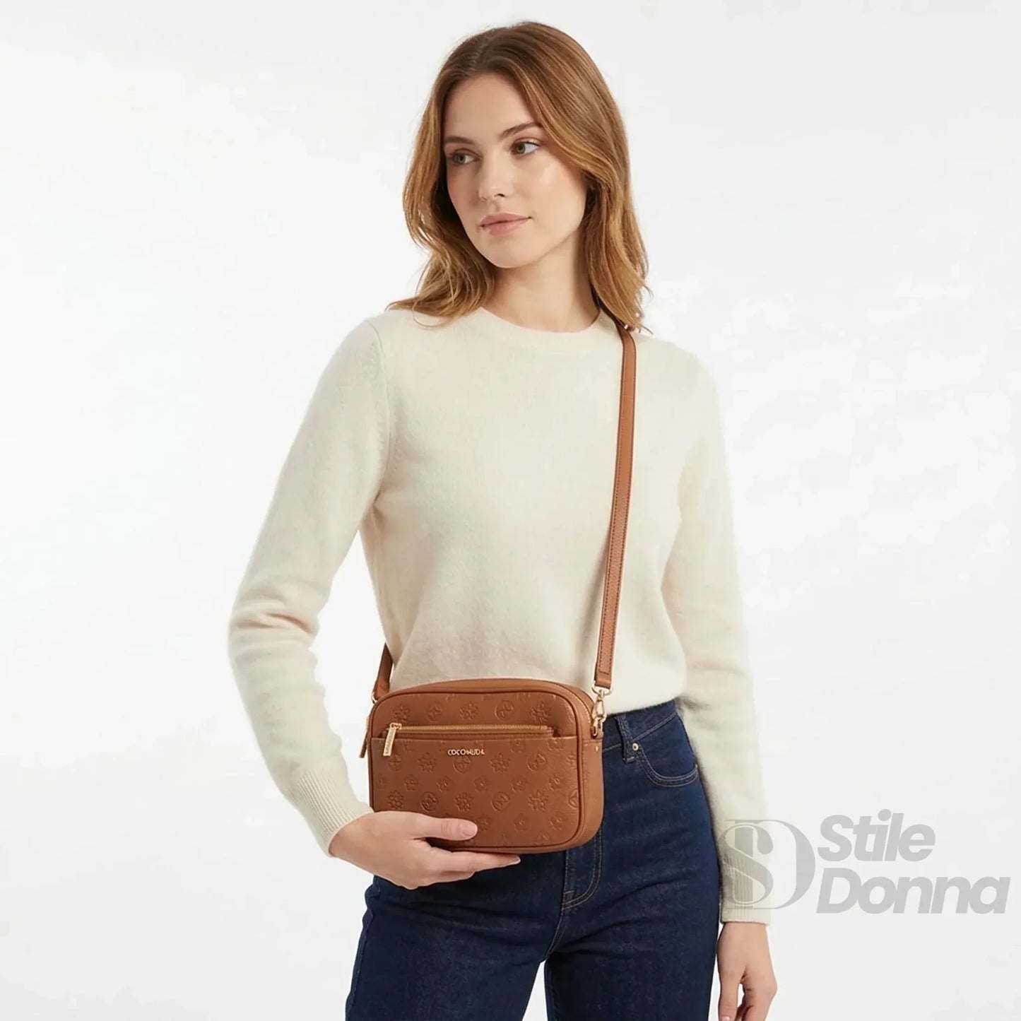 Coconuda Borsa a Tracolla in Ecopelle Marrone