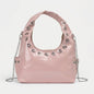 Coconuda Faux Leather Shoulder Bag with Chain and Eyelets