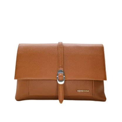 Coconuda Pochette in Ecopelle Marrone con Chiusura a Scatto