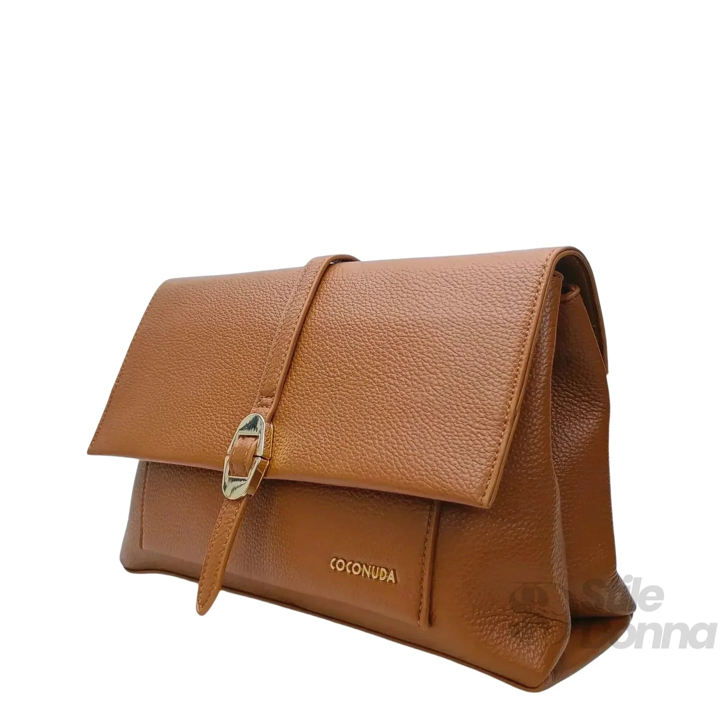 Coconuda Pochette in Ecopelle Marrone con Chiusura a Scatto