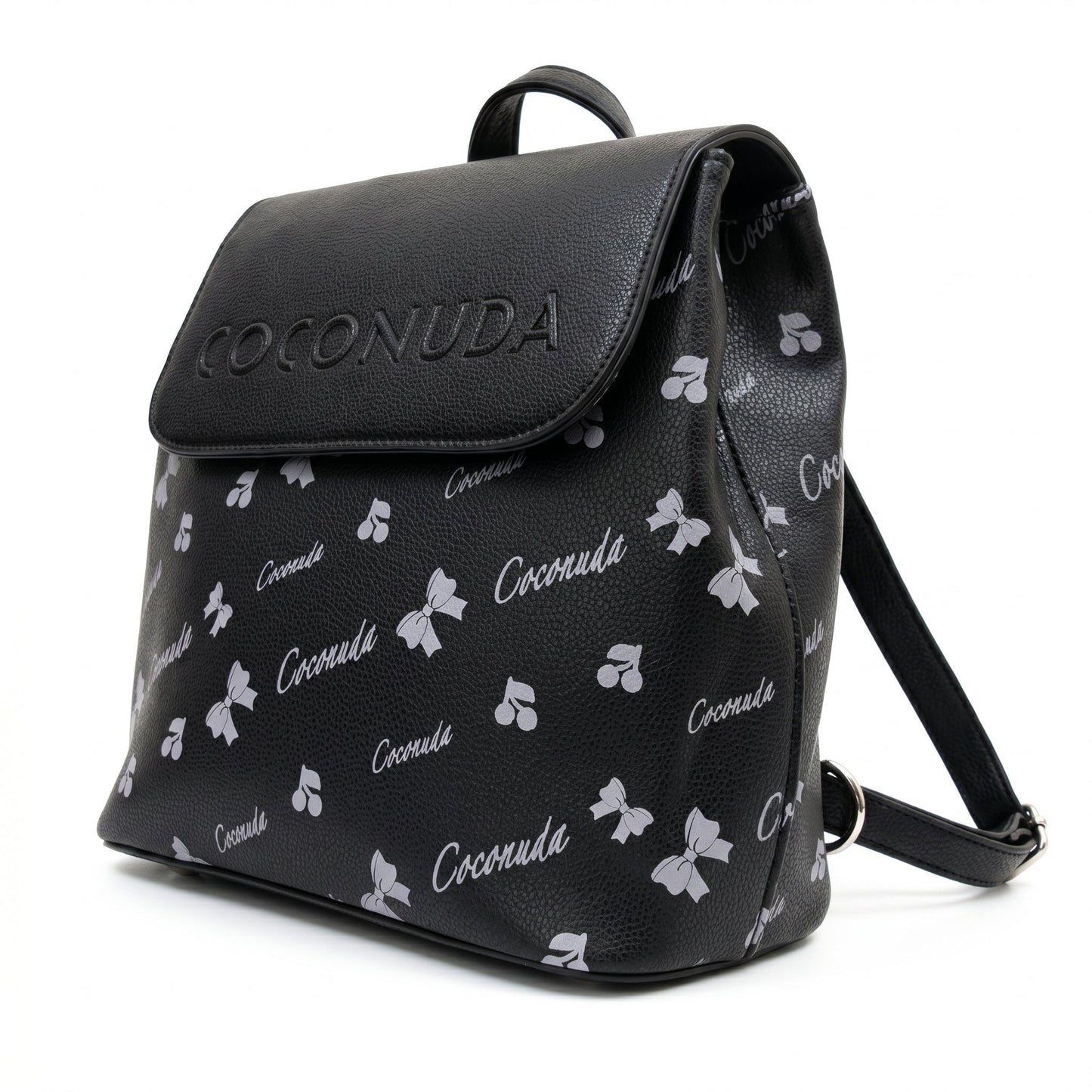 Coconuda Zaino in Ecopelle con Chiusura Magnetica e Finitura Argento