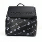 Coconuda Faux Leather Backpack with Magnetic Closure and Silver Finish
