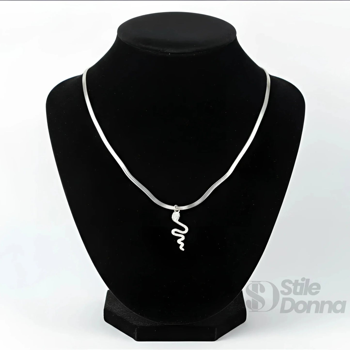 Stile Donna Bags - Collana con Ciondolo Serpente in Cristallo