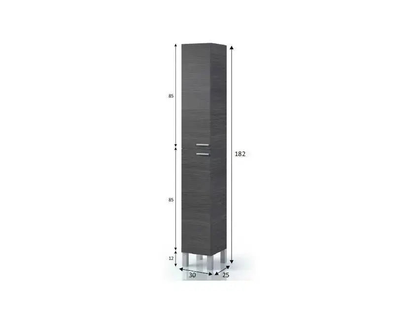 Ash Grey Bathroom Column 2 Doors 30X25X182H