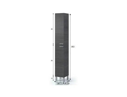 Ash Grey Bathroom Column 2 Doors 30X25X182H