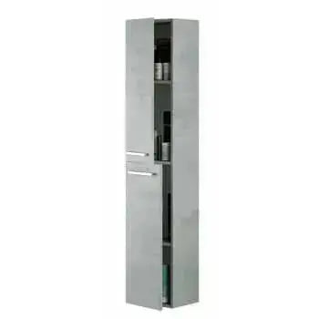 Hängender Badezimmerschrank aus Beton, 2 Türen, 30x25x150h