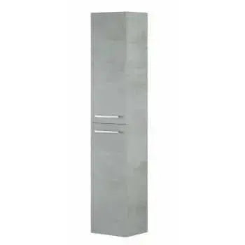 Hängender Badezimmerschrank aus Beton, 2 Türen, 30x25x150h