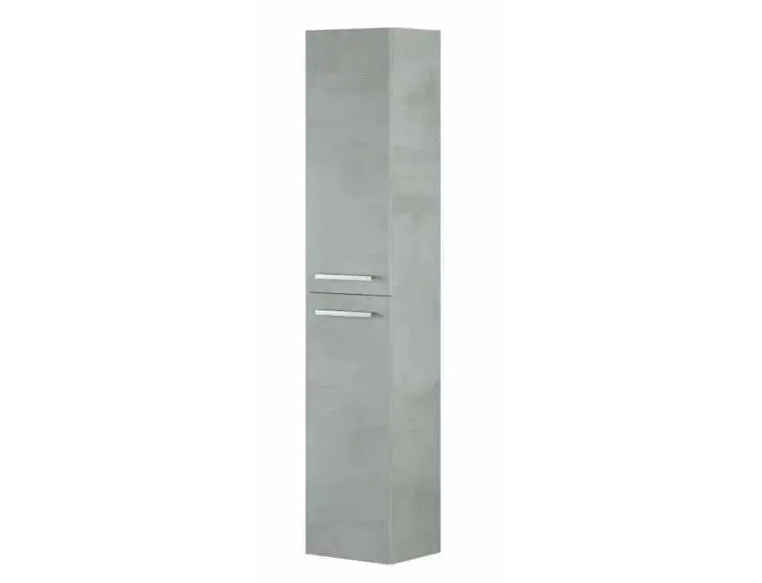 Hängender Badezimmerschrank aus Beton, 2 Türen, 30x25x150h